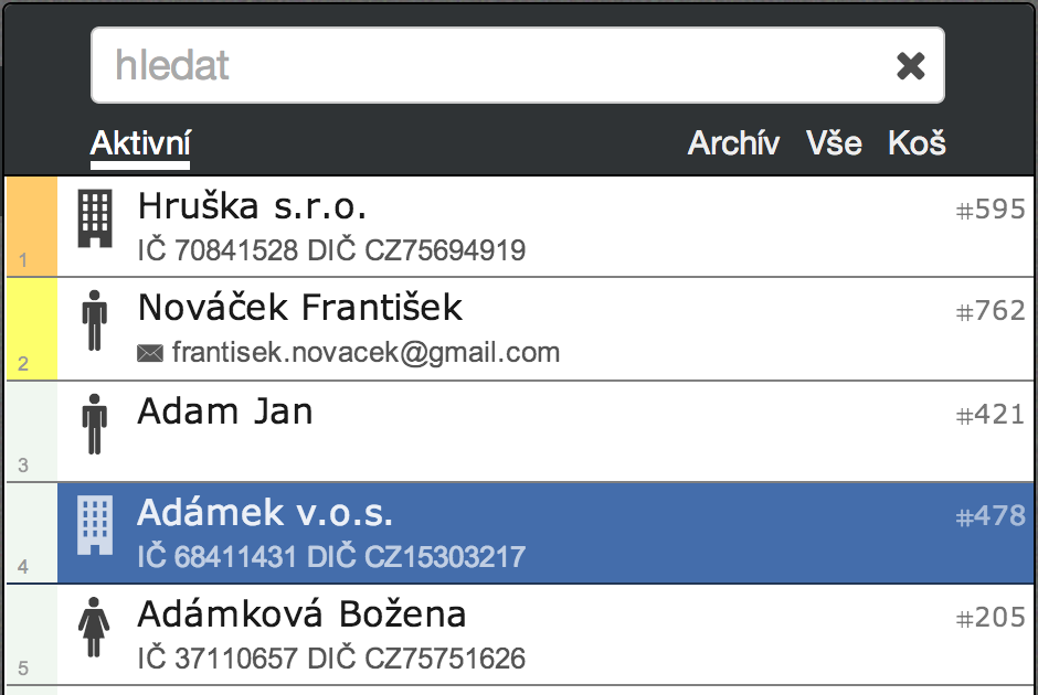 Stavy dokumentů v prohlížeči
