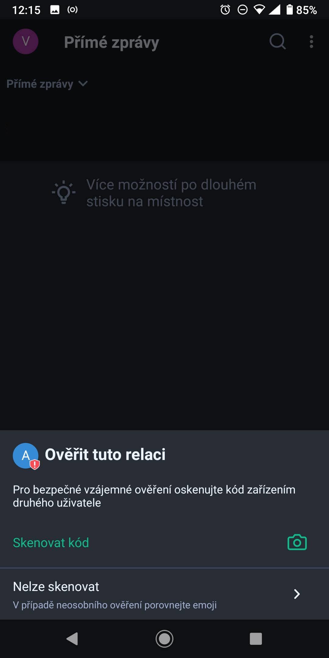 Skenování kódu